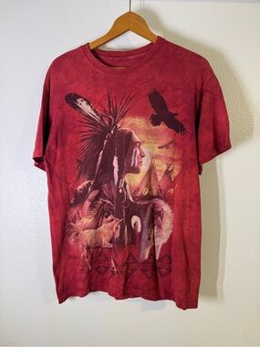 Vintage The Mountain Red Native Spirit Graphic Tee